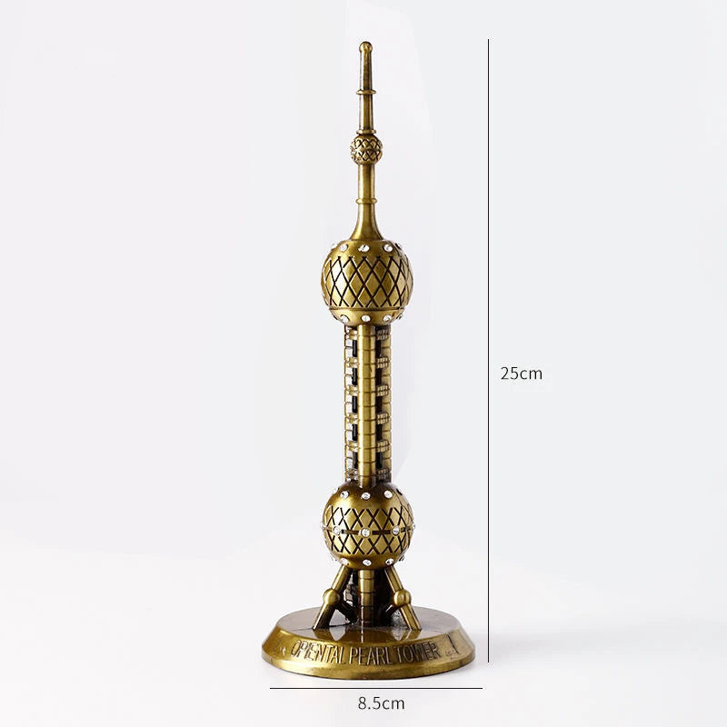 Conjunto de miniaturas de metal tema de monumentos