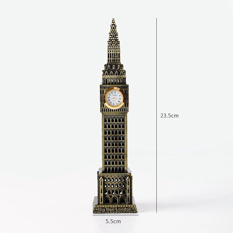 Conjunto de miniaturas de metal tema de monumentos