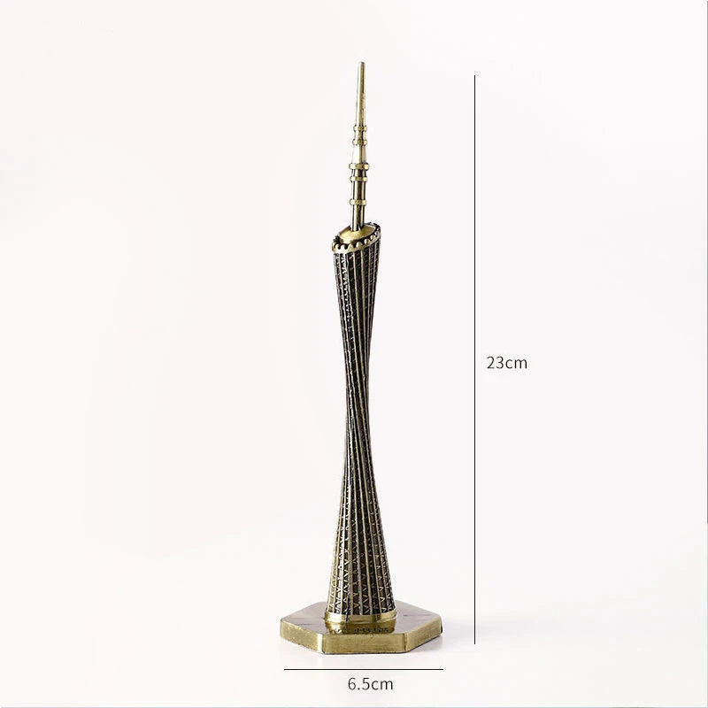 Conjunto de miniaturas de metal tema de monumentos