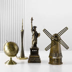 Conjunto de miniaturas de metal tema de monumentos