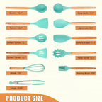 Conjunto de Utensílios de Cozinha de Silicone
