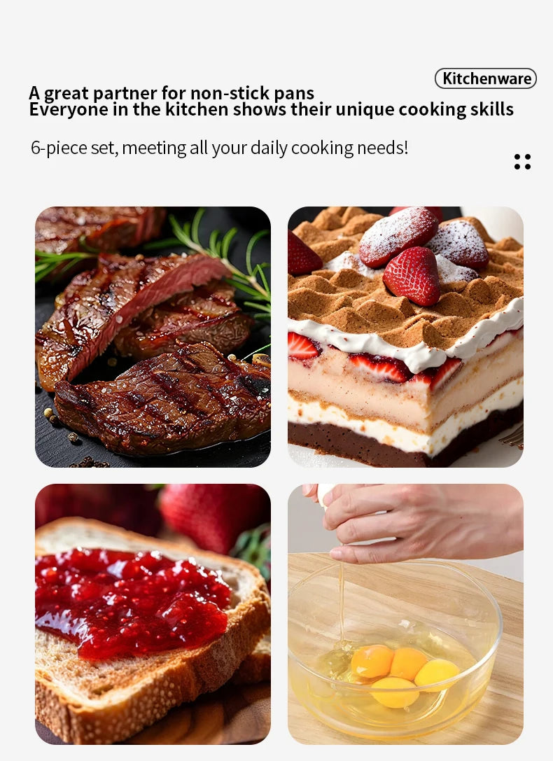 Conjunto de Utensílios de Silicone para Cozinha