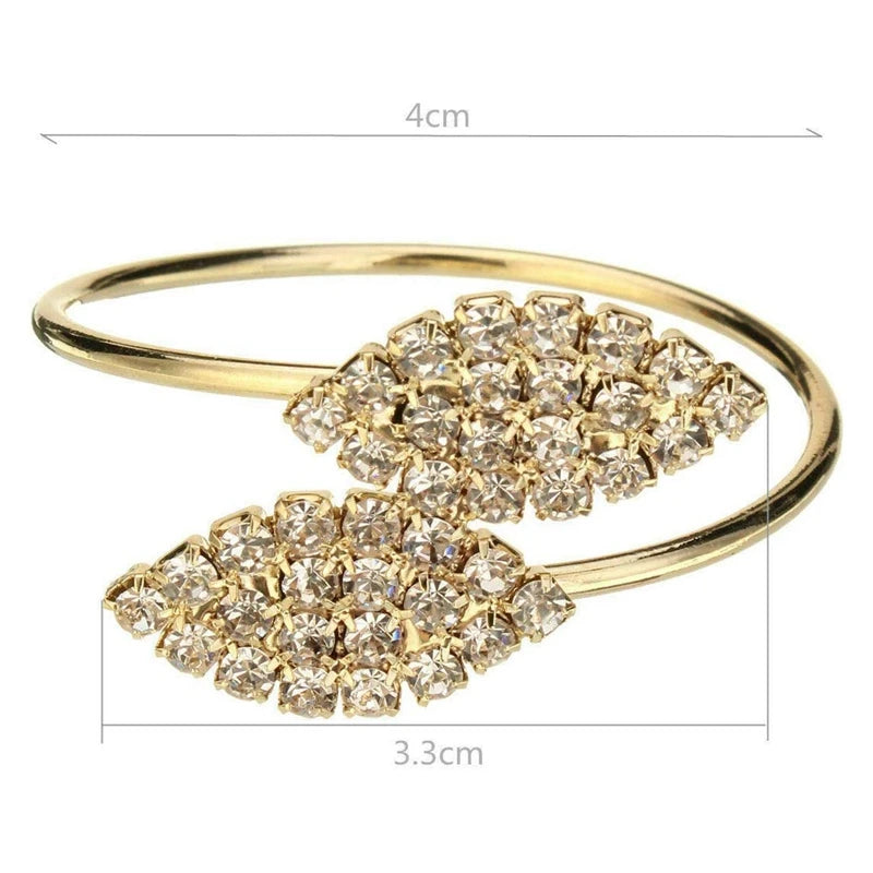 Porta-Guardanapo Folhas de Cristal: Brilho Dourado para Mesas Inesquecíveis