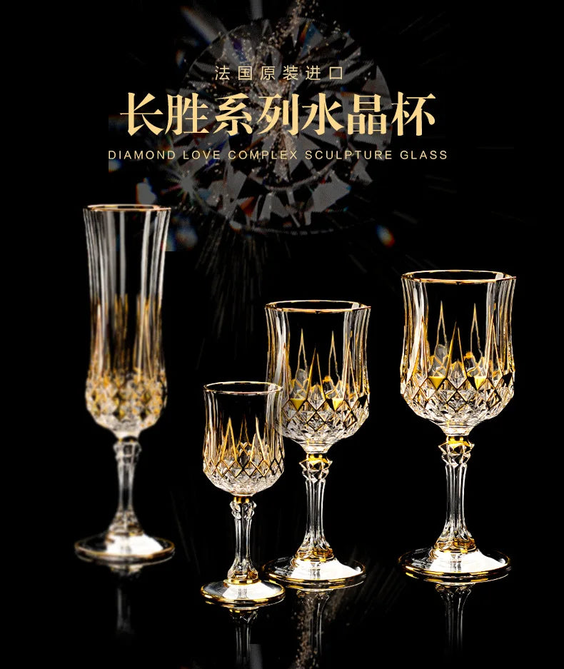 Taças de vinho de cristal de luxo