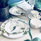 Jogo de jantar de porcelana papagaio