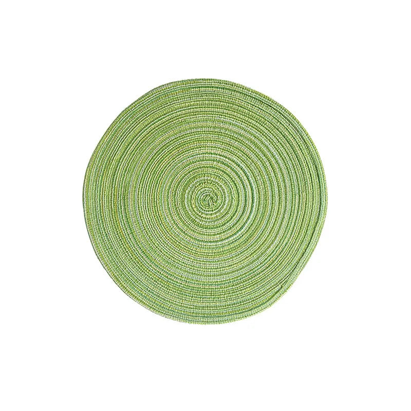 Estilo nórdico fio de algodão jantar placemat redondo ramie tecido copo esteira placa de isolamento térmico anti-queimadura antiderrapante coaster copo esteira