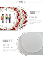 Coleção Soldadinhos de Chumbo: Porcelana Fina com Listras Vermelhas e Dourado