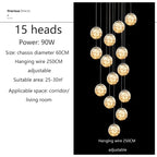 Lustre Longo Estilo "Céu Estrelado" Luxo