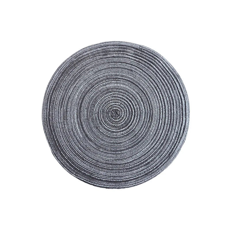 Estilo nórdico fio de algodão jantar placemat redondo ramie tecido copo esteira placa de isolamento térmico anti-queimadura antiderrapante coaster copo esteira