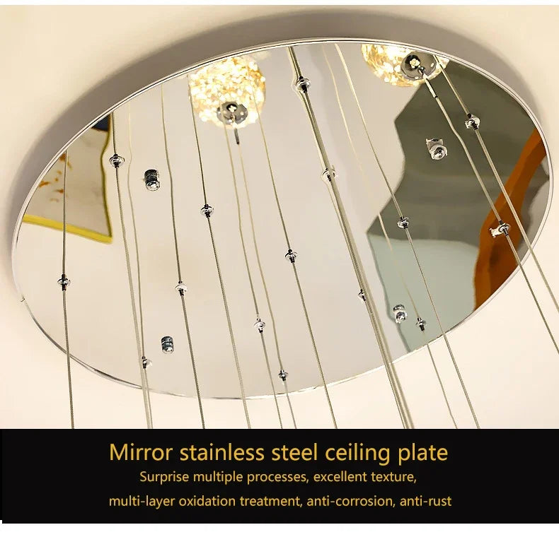 Lustre Longo Estilo "Céu Estrelado" Luxo