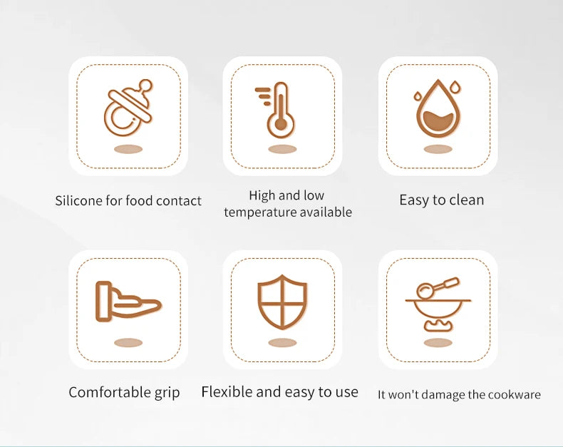 Conjunto de Utensílios de Silicone para Cozinha