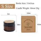 Copo de vidro marrom vela de aromaterapia sem fumaça vela de cera perfumada para decoração de casa aniversário dia dos namorados presente de natal frasco de vidro