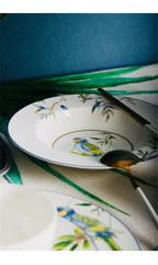 Jogo de jantar de porcelana papagaio