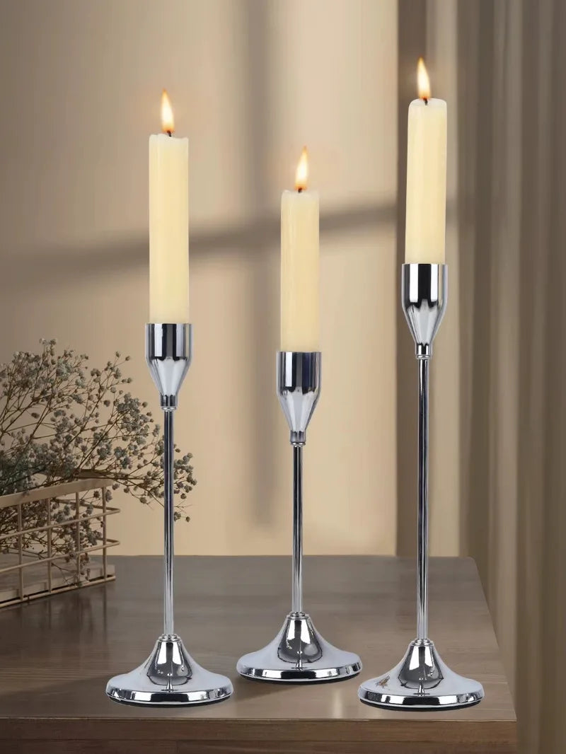 Castiçais de Velas em Metal Estilo Europeu