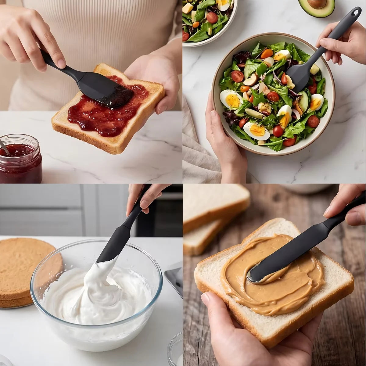 Conjunto de Utensílios de Silicone para Cozinha