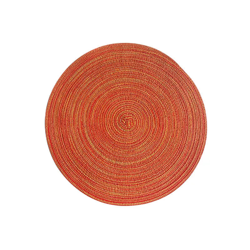 Estilo nórdico fio de algodão jantar placemat redondo ramie tecido copo esteira placa de isolamento térmico anti-queimadura antiderrapante coaster copo esteira