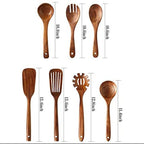 Kit Utensílios de Madeira Teca: Natural, Artesanal e Feito para Durar