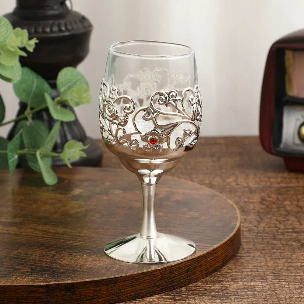 Taça de Vinho  Dourada