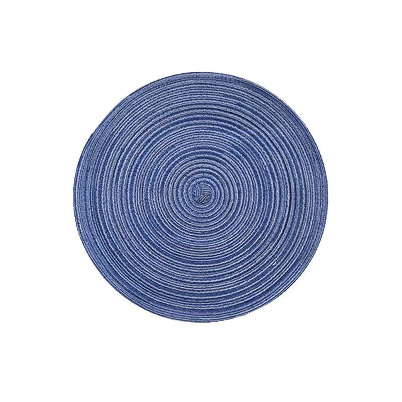 Estilo nórdico fio de algodão jantar placemat redondo ramie tecido copo esteira placa de isolamento térmico anti-queimadura antiderrapante coaster copo esteira