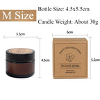 Copo de vidro marrom vela de aromaterapia sem fumaça vela de cera perfumada para decoração de casa aniversário dia dos namorados presente de natal frasco de vidro