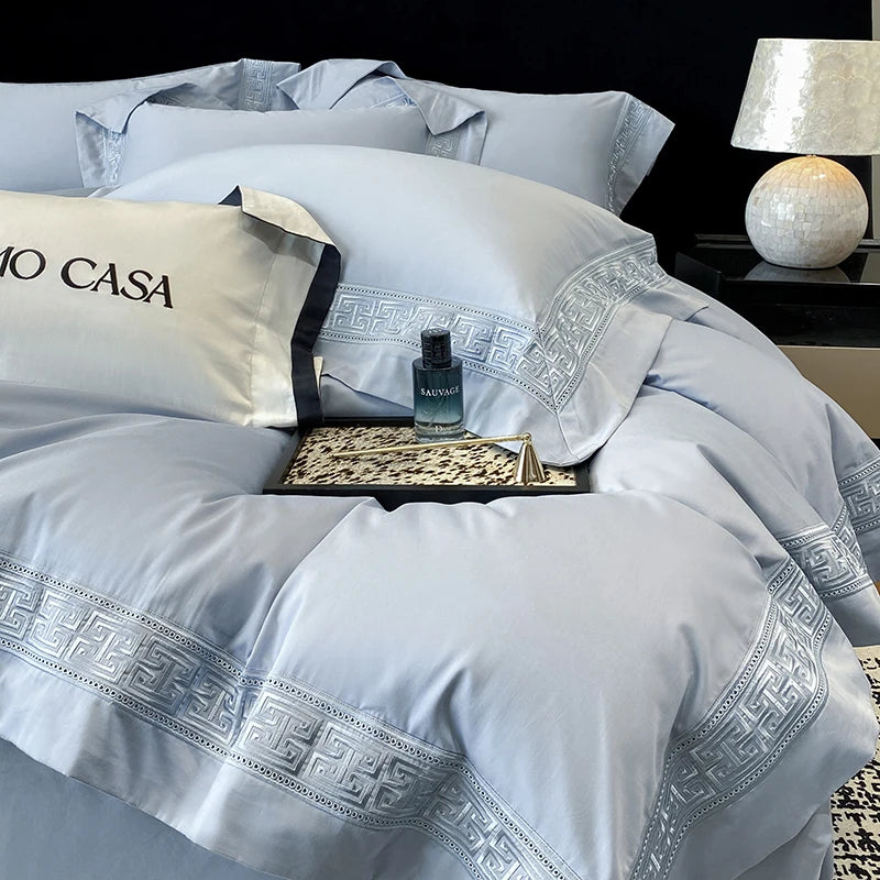 Conjunto de Cama de Luxo em Algodão Egípcio