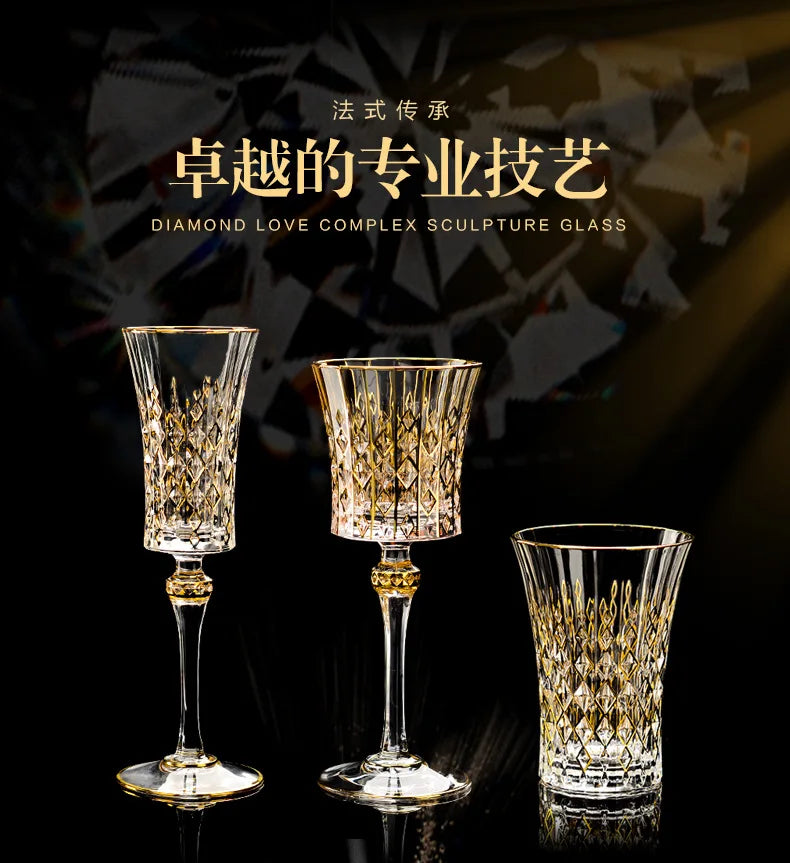 Taças de vinho de cristal de luxo