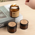 Copo de vidro marrom vela de aromaterapia sem fumaça vela de cera perfumada para decoração de casa aniversário dia dos namorados presente de natal frasco de vidro
