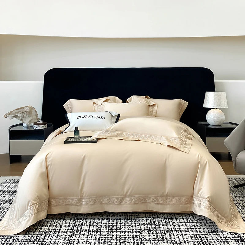 Conjunto de Cama de Luxo em Algodão Egípcio