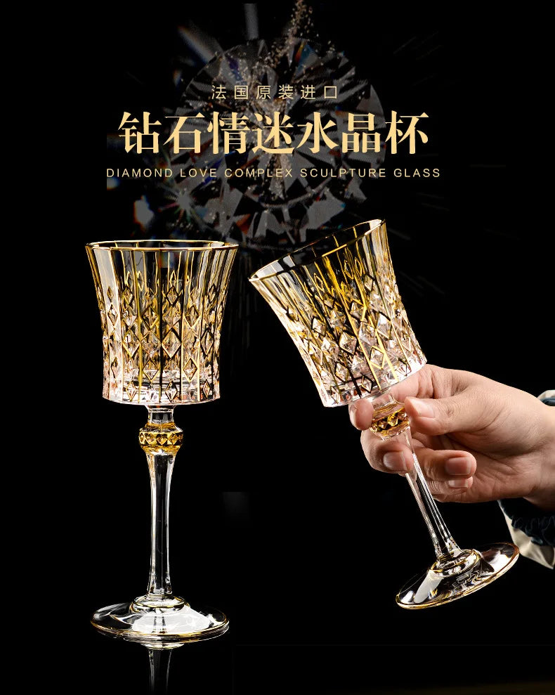 Taças de vinho de cristal de luxo