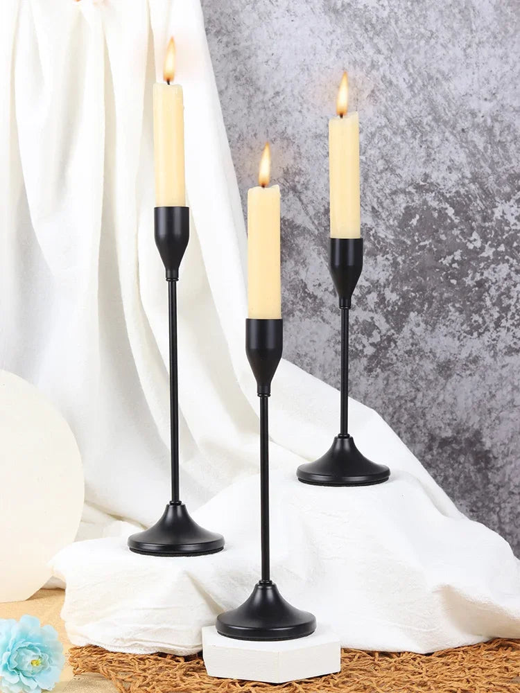 Castiçais de Velas em Metal Estilo Europeu