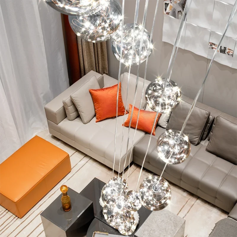 Lustre Longo Estilo "Céu Estrelado" Luxo