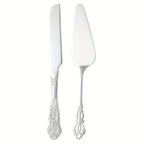 Kit Pá e Faca para Bolo Vintage: Aço Inox com Cabo Barroco