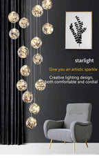 Lustre Longo Estilo "Céu Estrelado" Luxo