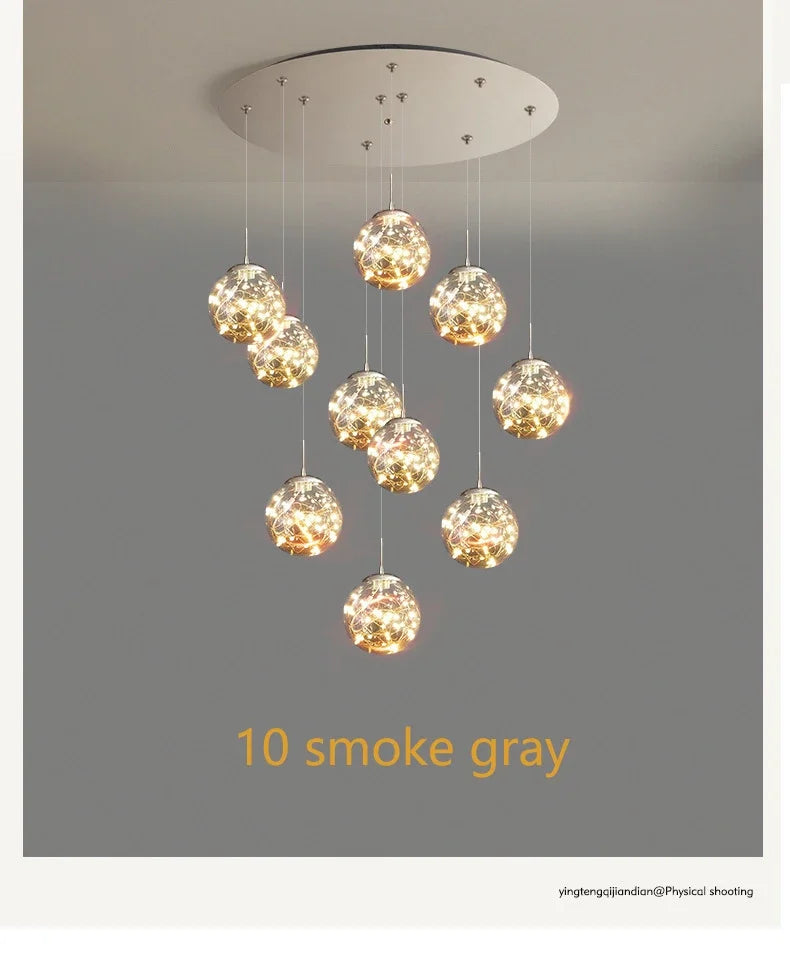 Lustre Longo Estilo "Céu Estrelado" Luxo
